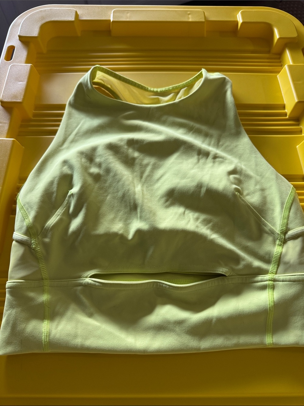 lululemon athletica Neon yellow High-Neck Athletic bra